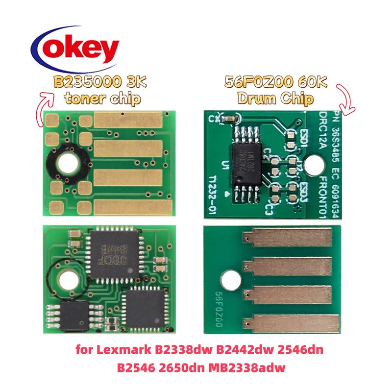 3K B235000 ชิปโทนเนอร์ B2338 B2442 MB2338 56F0Z00 กลองชิปสําหรับ Lexmark B2338dw B2442dw 2546dn B254