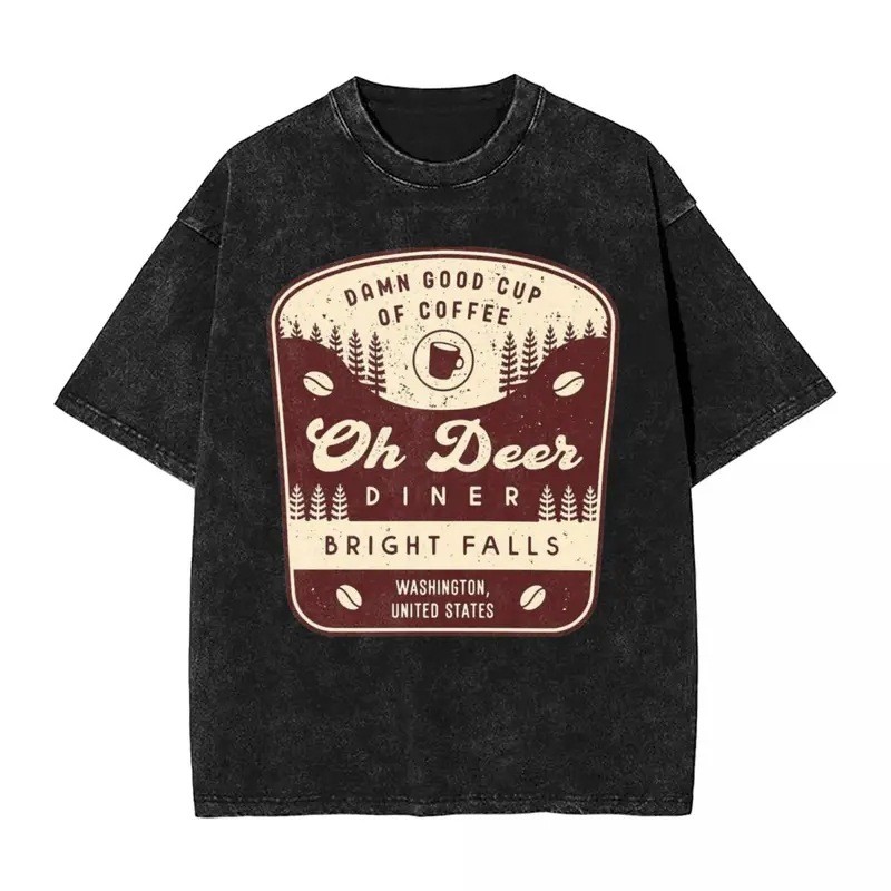 เสื้อยืดฮิปฮอป สัญลักษณ์ของAlan WakeจากเกมOh Deer Diner ทำจากคอตตอนคุณภาพ