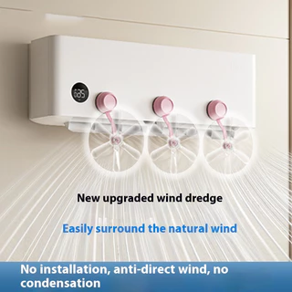 3 ชิ้น Conditioning Guide Fan, ติดผนังป้องกันการเป่าโดยตรงเครื่องปรับอากาศ Ventilator, Windmill Shaped Silent Air