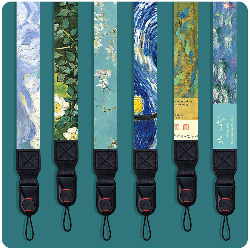 กล้อง เชือกเส้นเล็กเฉพาะ SLR Micro สายเดี่ยวแขวนคอ Crossbody Handle สายคล้องไหล่ Quick Release Buckle Van Gogh ผ้าใบน้ํามัน Fab