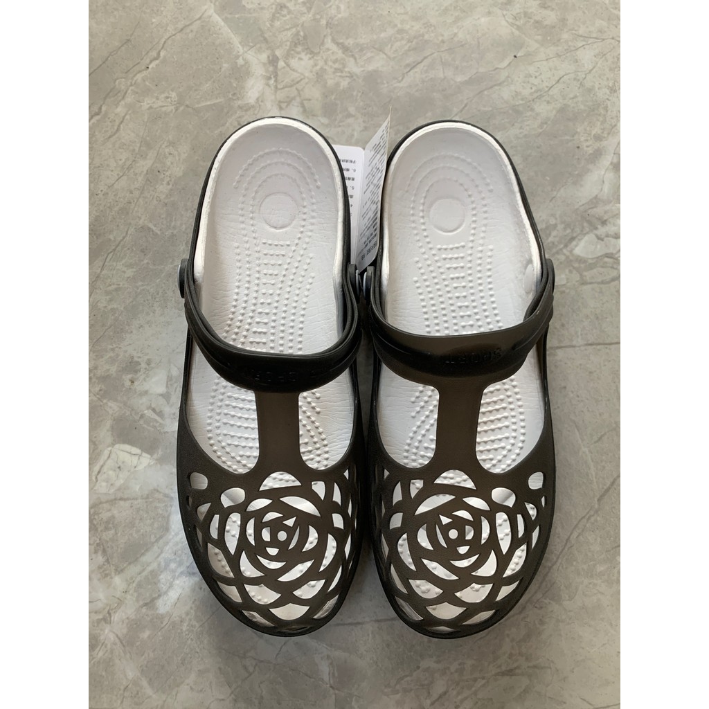 Luyou Mary Jane Hollow Flower Ladies Hole Shoes