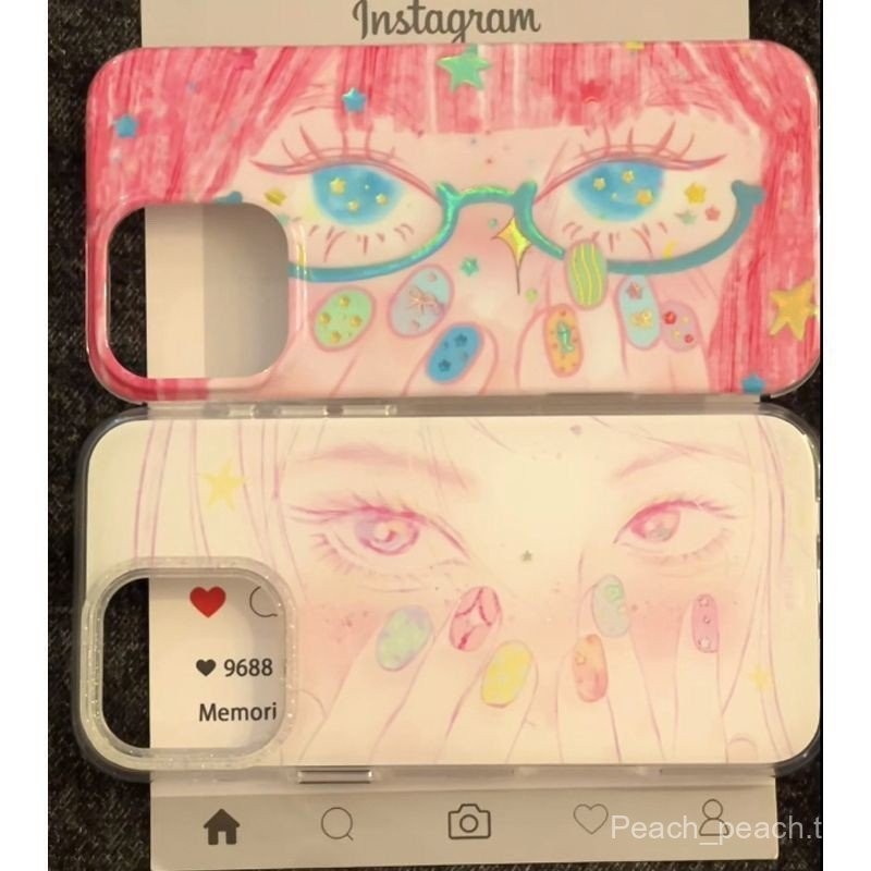 เคสโทรศัพท์เหมาะสําหรับiPhoneสาวการ์ตูนตาเหมาะสําหรับiPhone13เคสโทรศัพท์iPhone16/14หญิง15/12pro/11ชุ