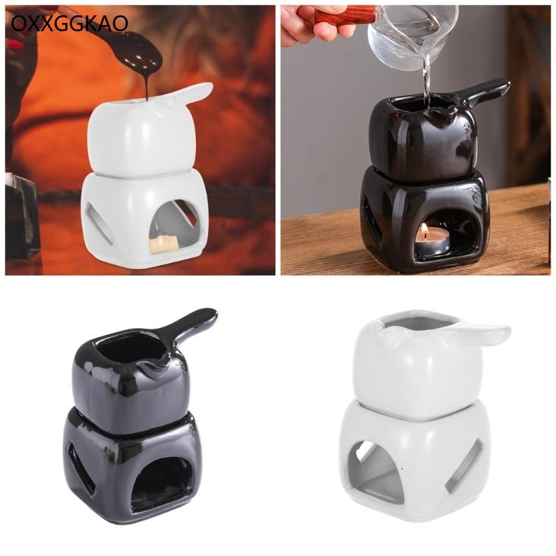 OXXGGKAO MultiFunctional Ceramic Chocolate Fondue Aromatherapies Oil Burners Oil Diffuser สําหรับละล