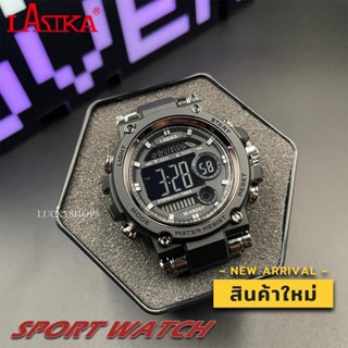 (L6) LASIKA รุ่น W-H9047 นาฬิกาสปอร์ตชาย Sport watch สายเรซิ…