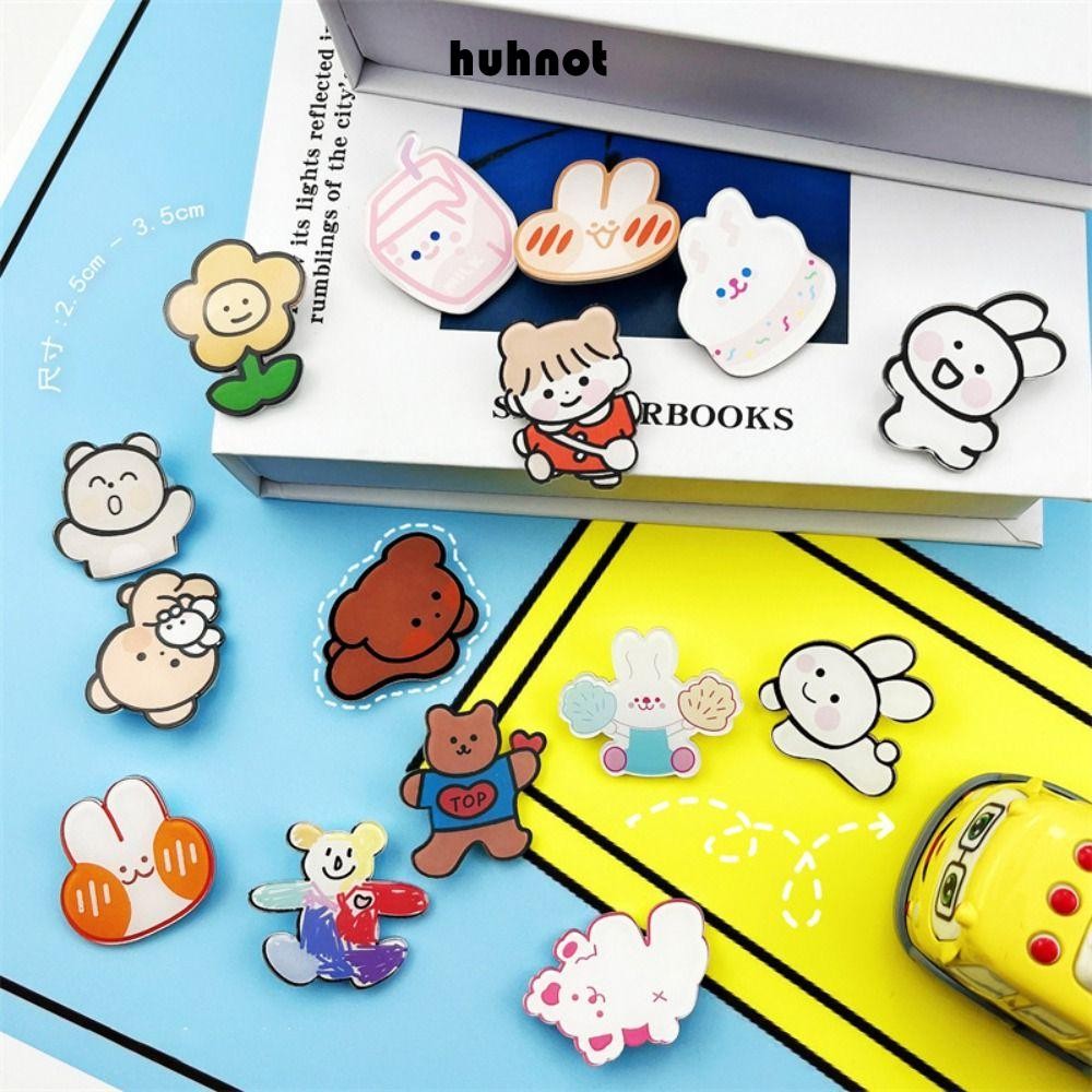 เข็มกลัดกระต่ายอะคริลิค พร้อมคลิปหนีบ น่ารักและสร้างสรรค์