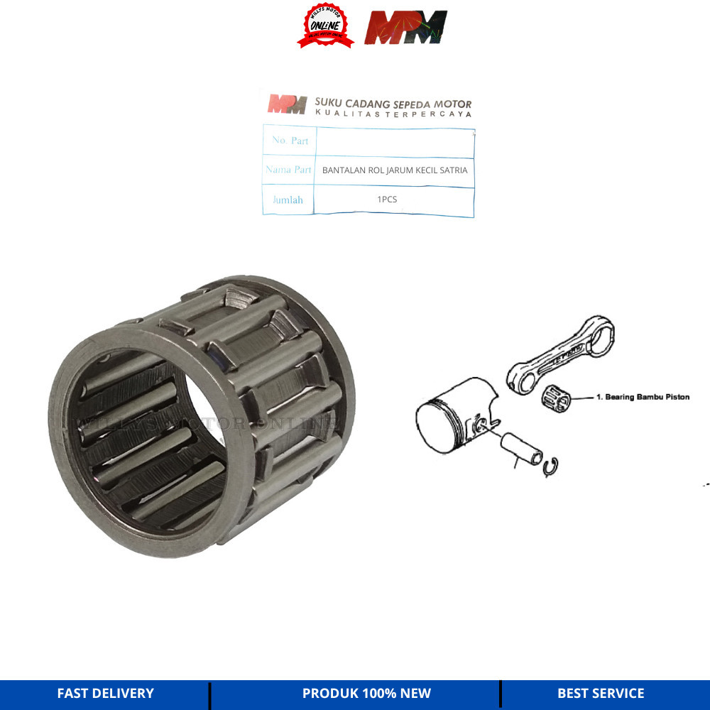 BEARING BAMBOO PISTON PEN SATRIA 2T SATRIA 2-STROK MPM ลูกสูบแบริ่ง Satria