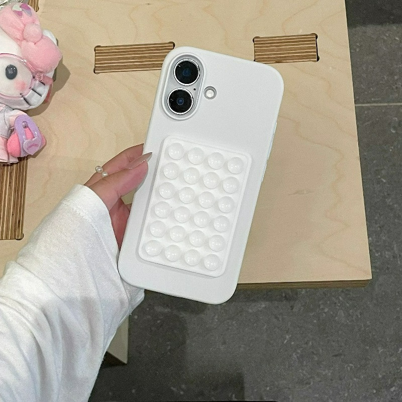 หรูหราซิลิโคนกรณีของเหลวสําหรับiPhone 17 Pro Max 17 Air 16 15 14 13 12 11 Pro Max XR X XS Plus 3Dถ้วยดูดถุงลมนิรภัยกันกระแทก - รูปที่ 6