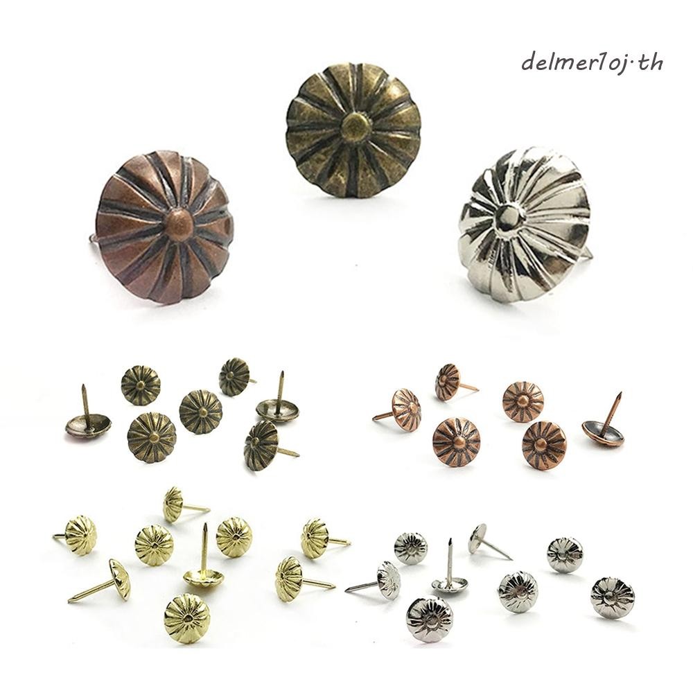 DELMER1OJ เล็บตกแต่ง 100 ชิ้น/300 ชิ้นตารางเบาะ DIY 11X16 มิลลิเมตรตัวยึดทองแดงเงินโซฟาสีแดง Pushpin