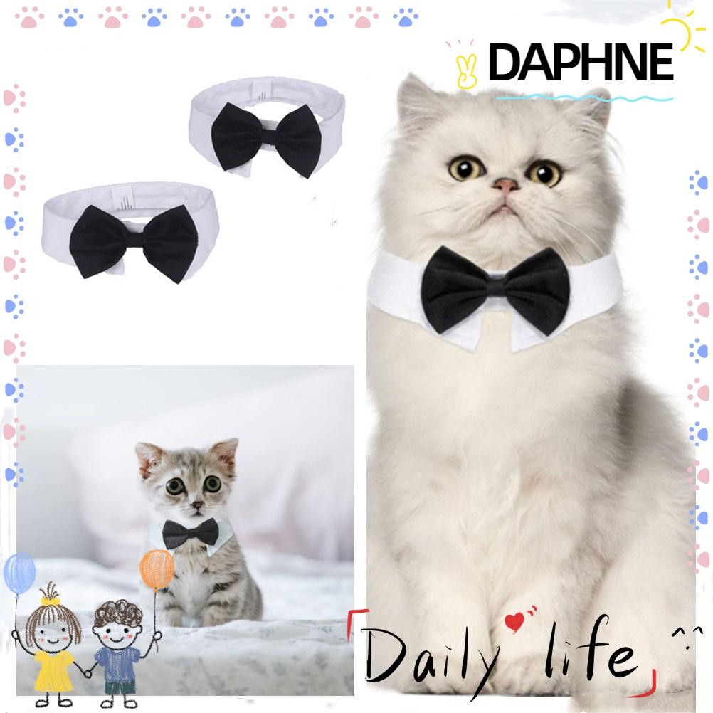 DAPHNE Cat Tuxedo Collar ชุดปรับได้วันเกิดงานแต่งงานสัตว์เลี้ยง Tuxedo อย่างเป็นทางการ