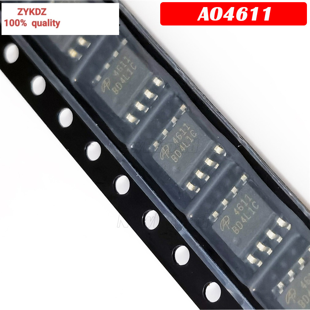 10PCS ใหม่ MOS FET AO4611 AO4611L 4611 SOP-8 N/P ช่อง 60V 6.3A/4.9A