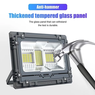 【รับประกัน 30ปี】โคมไฟโซลาเซลล์ ไฟledโซล่าเซลล์ IP67 ไฟโซล่าเซลล์ สปอร์ตไลท์กันน้ำ ระบบควบคุมแสงอัจฉริยะ ไฟสวนพร้อมรีโมท