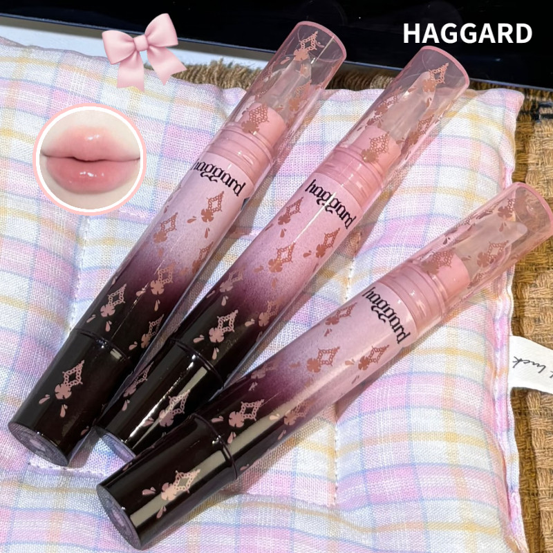 HAGGARD การแต่งหน้าอย่างรวดเร็วของลิปกลอสไม่ติดกับถ้วย