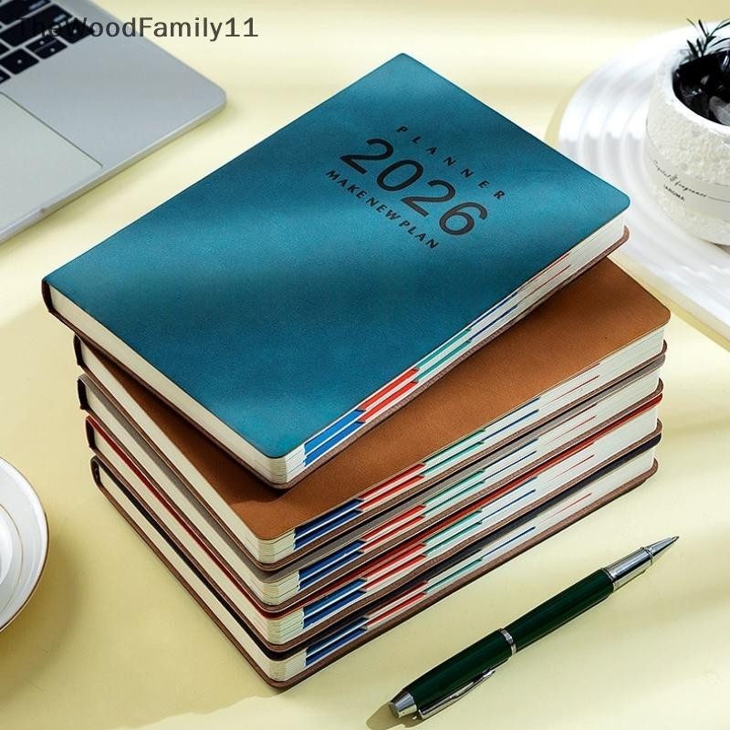 TT 1 ชิ้นที่คั่นทนต่อการสึกหรอ 365 วันประสิทธิภาพโน๊ตบุ๊คภาษาอังกฤษ 2026 A5 ตารางวางแผน Notepad 12 เ