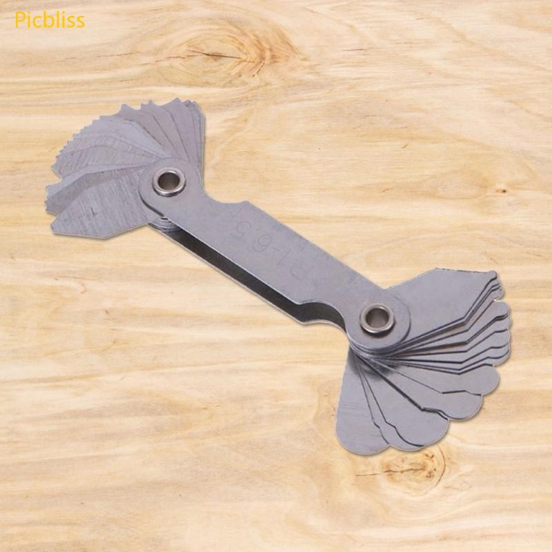 Picbliss แบบพกพา Screw Pitch Radius Gauge วัดสแตนเลส Radius Gauge