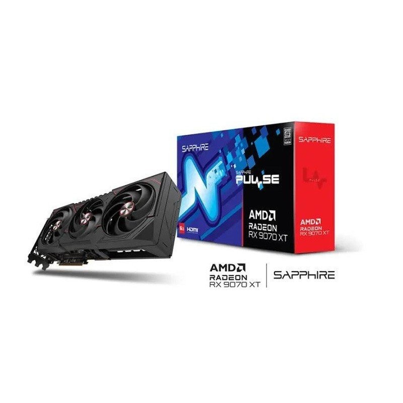 Sapphire AMD RADEON RX9070 XT 16G Pulse เดสก์ท็อปเกมกราฟิกการ์ด FVMK