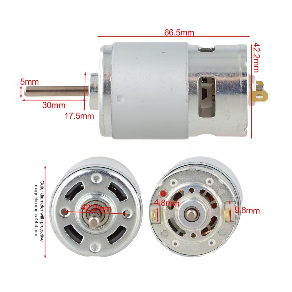 775 DC Motor Chrome-Plated Construction ปั๊มน้ําไฟฟ้า Long Lifespan