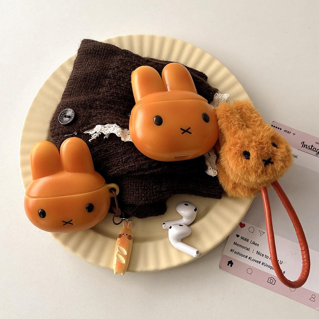 สีน้ําตาล Miffy ซิลิโคนสําหรับ HUAWEI FreeBuds PRO3 4 2 + SE2/3 5i 6i 7i SE4 ANC ฟรีคลิปกรณี