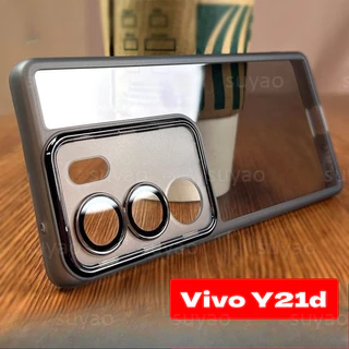 สําหรับVivo Y31 5G Y21d 2025 เคสโทรศัพท์สแควร์ปลอกVivoY21d VivoY31 Y04 Y04S Y29S Y29T Clear Soft ShellกันกระแทกTPUชุบโปร่งใสปกหลัง