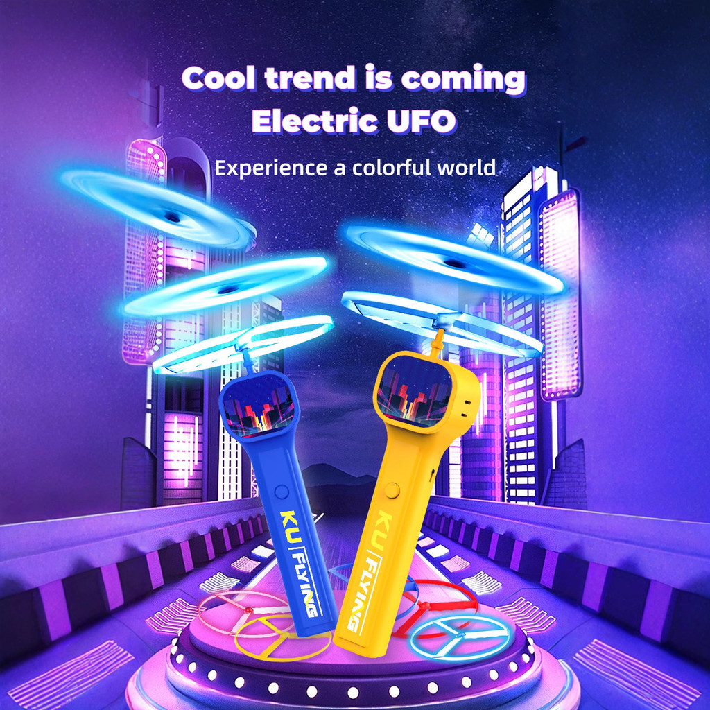 ใหม่ UFO Luminous Creative UFO Frisbee Decompression ของเล่น LED Luminous ของเล่นเด็กไฟฟ้าพร้อมสต็อก