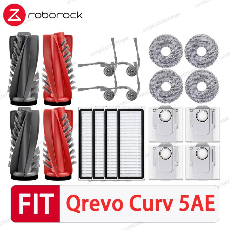 Roborock Qrevo 5AE Curv / S5X / 5A1 / 5XC / CurvC Main Roller Side Brush Filter Mop Cloth Dust Bag