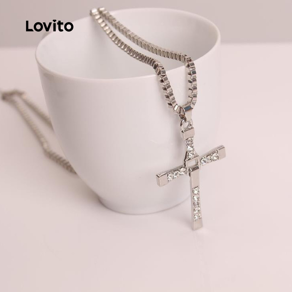 Lovito สร้อยคอโลหะ LCS20A583