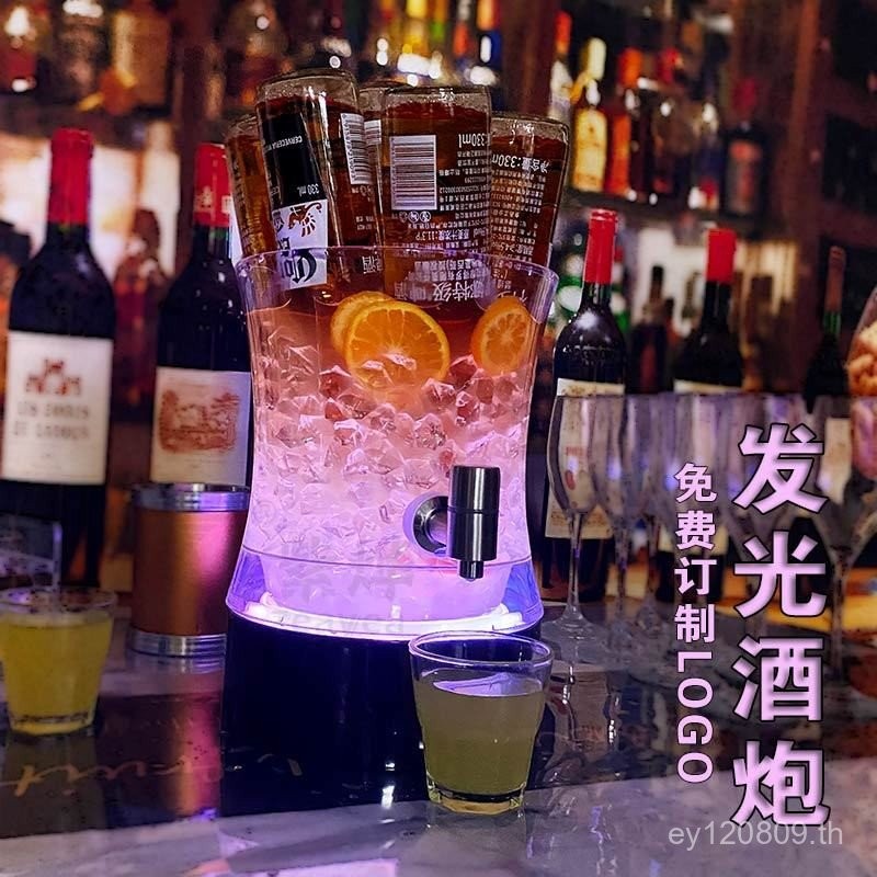 พร้อมก๊อกน้ําบาร์เบียร์ Barrel Luminous Cola Barrel วาดเบียร์ Barrel ค็อกเทล 4L เฉพาะ Influencer เอว