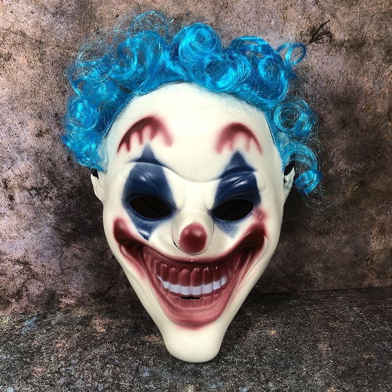 ฮาโลวีนสยองขวัญ Full Face Mask น่ากลัวตลก Clown แต่งหน้า COS บ้านผีสิง NPC Secret Room Escape Props 