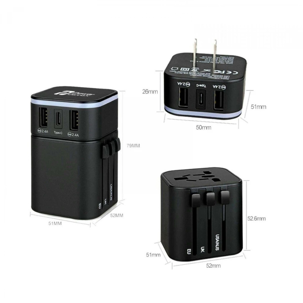PowerConneX Travel Adapter หัวแปลงปลั๊กไฟ 2-in-1 Combo set l PXGA-01-B