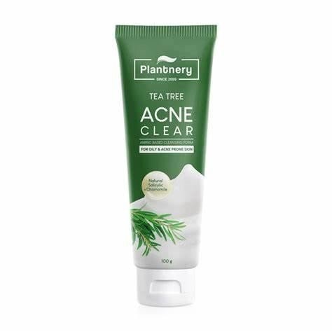 ((สูตรใหม่) Plantnery Tea Tree Acne Removal Foam 100g Plantnery Tea Tree Acne Removal Foam for Face 