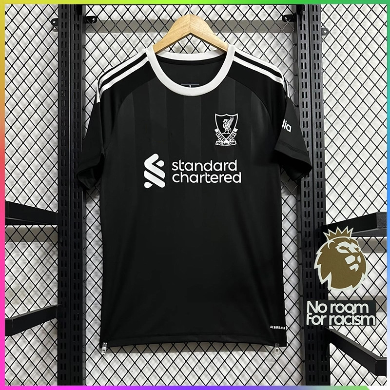 25/26 LWP เสื้อฟุตบอลผู้ชาย Black ผู้รักษาประตู Fan Edition คุณภาพสูง S-4XL