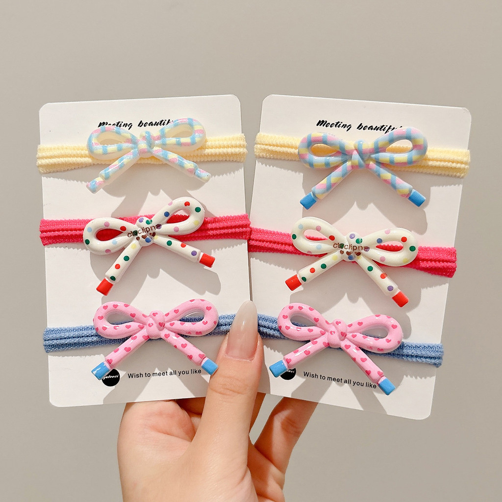 โบว์ยางสำหรับผมหางม้า สไตล์ลายจุดสดใส เสริมความน่ารักให้ทรงผม