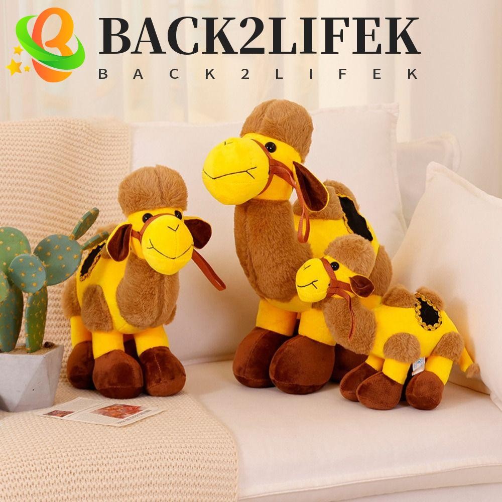 BACK2LIFEK จําลอง CAMEL Plush ของเล่น, PP Cotton Plush Desert สัตว์ตุ๊กตาของเล่น, Plush Camel ของเล่