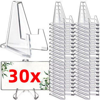 5/10/20/30ชิ้น ขาตั้งอะคริลิคใส / สามเหลี่ยมภาพวาดชั้นวางจอแ…