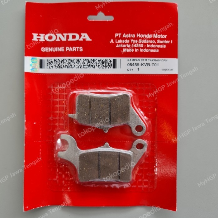 06455KVBT01 ผ้าดิสเบรคหน้า 06455-KVB-T01 BeAT/Scoopy/Vario