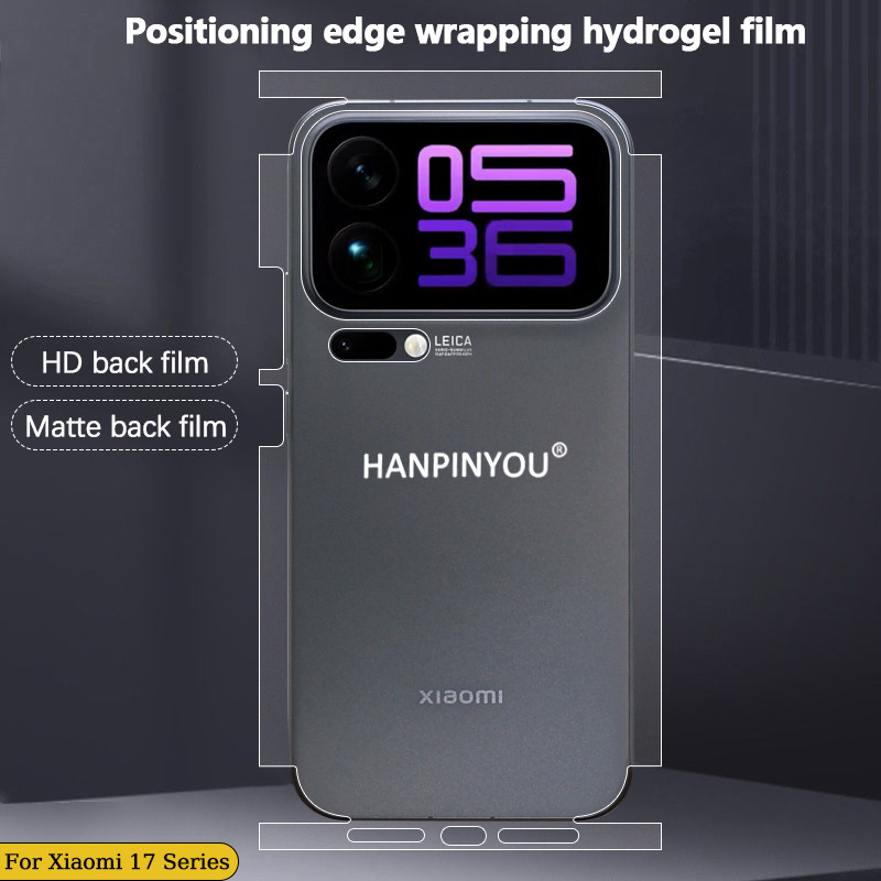 สําหรับ Xiaomi 17 Pro Max Ultra Positioning Wrap Side Edge Full Cover Back Screen Protector HD/Matte Ultra Thin Scratch Autorepair Soft Hydrogel Film