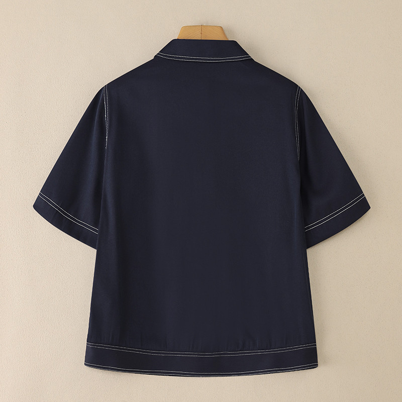 ZANZEA เสื้อเชิ้ตแขนสั้นสไตล์เกาหลี สำหรับผู้หญิง แต่งกายดูมีสไตล์ในทุกโอกาส ราคา ถูกที่สุด ดีลบีเคเค แกลเลอรีภาพที่ 9