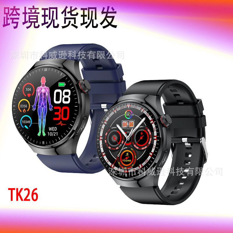 TK26 การตรวจสอบนาฬิกาอัจฉริยะ น้ําตาลในเลือด การสอบไมโครทางกายภาพ สุขภาพ การตรวจสอบ ECG การทดสอบการโ