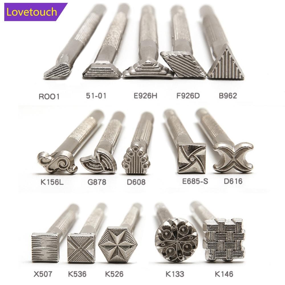 LOVETOUCH ชุดปั๊มหนังโลหะ Punch เครื่องมือเครื่องปั้นดินเผาแสตมป์ DIY ดินเซรามิคแสตมป์ขี้ผึ้งหนัง Cr