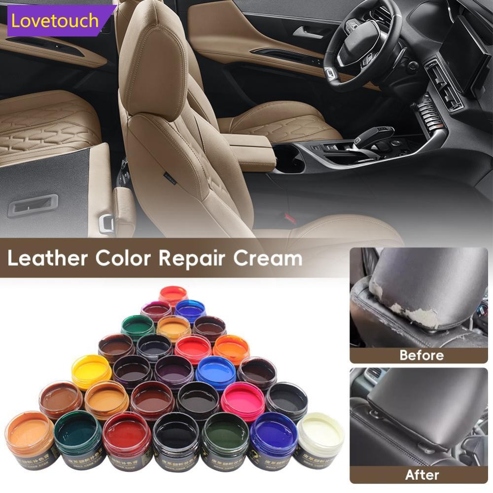 LOVETOUCH 50ML รถที่นั่งหนังสี Care ไวนิลชุดซ่อมทําความสะอาดสําหรับ Auto Seat โซฟาหนังซ่อมเสื้อหลุม 