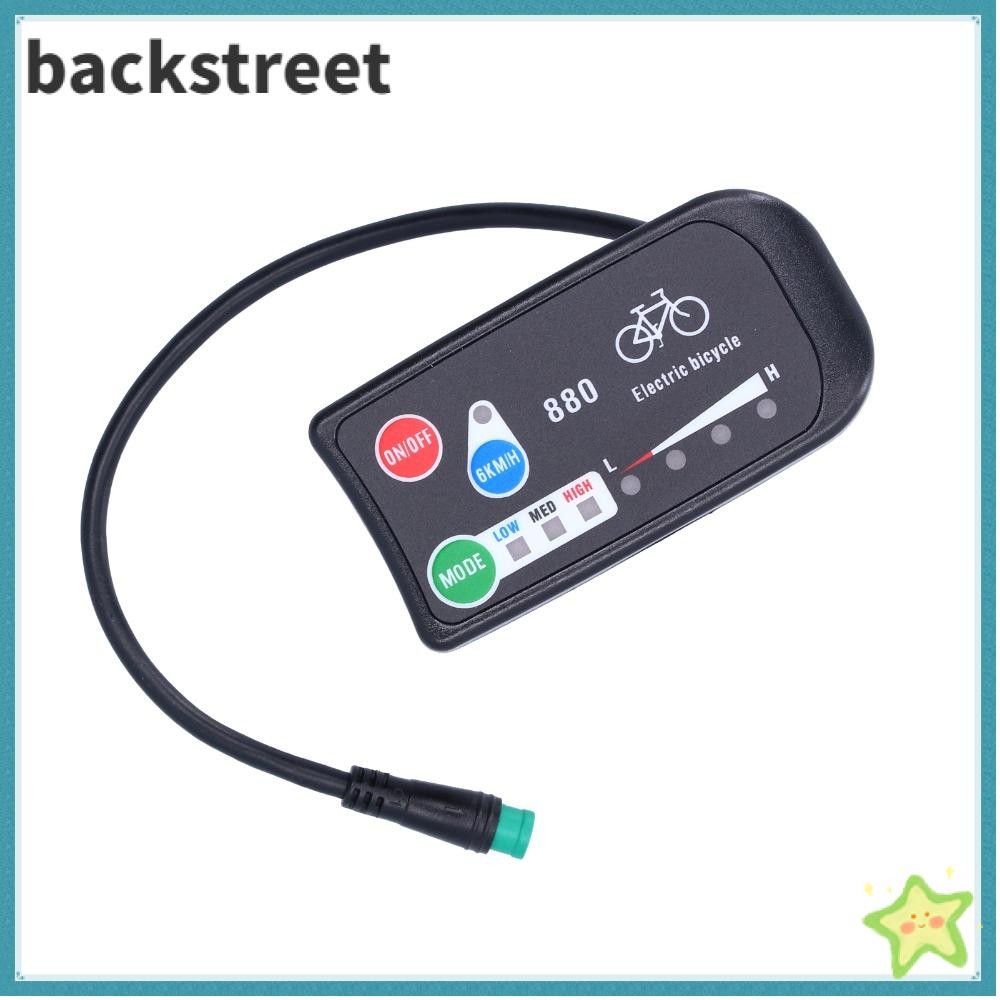 BACKSTAGE LED880 จอแสดงผล E-bike 5-Pin PVC ทนทาน ใช้งานได้กับ E-bike และจักรยานไฟฟ้า 36V/48V