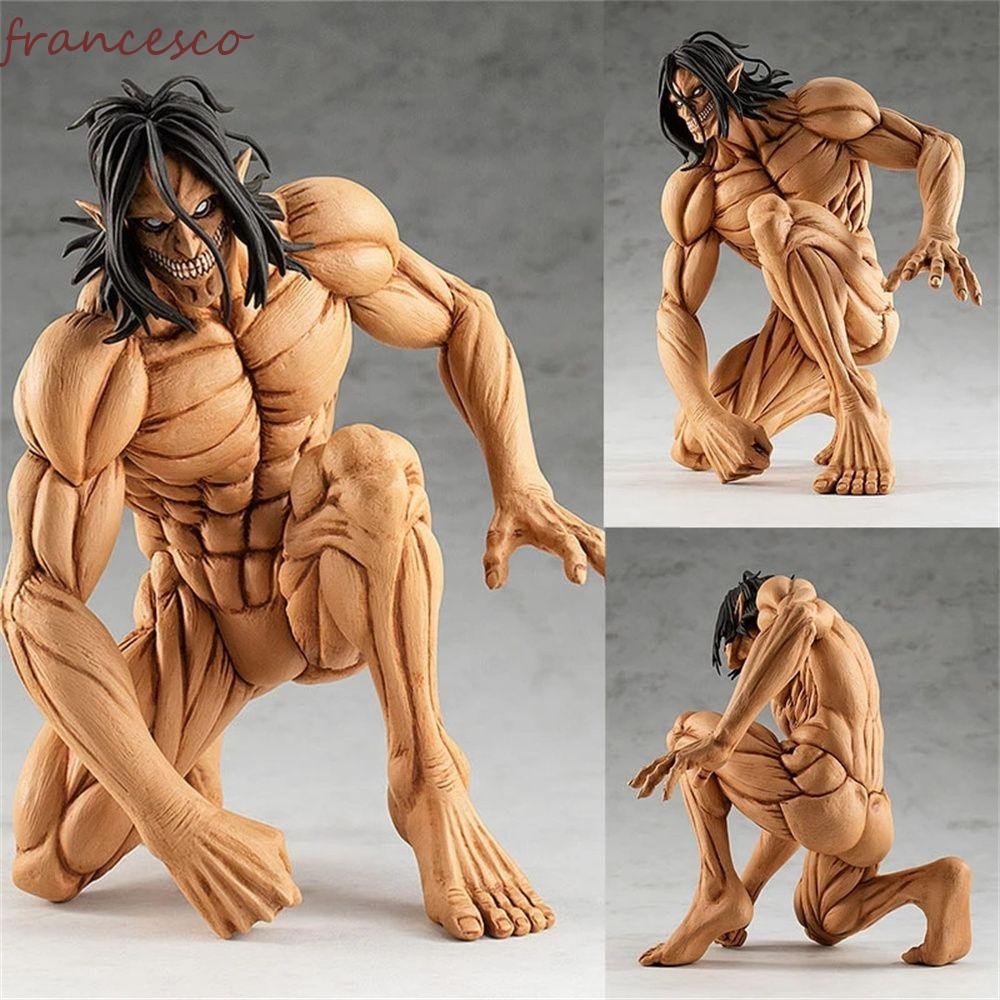 FRANCESCO Eren Yeager Action Figure ญี่ปุ่นของเล่นเด็กคอลเลกชันรูปปั้นFigurine POP UP PARADE Attack 