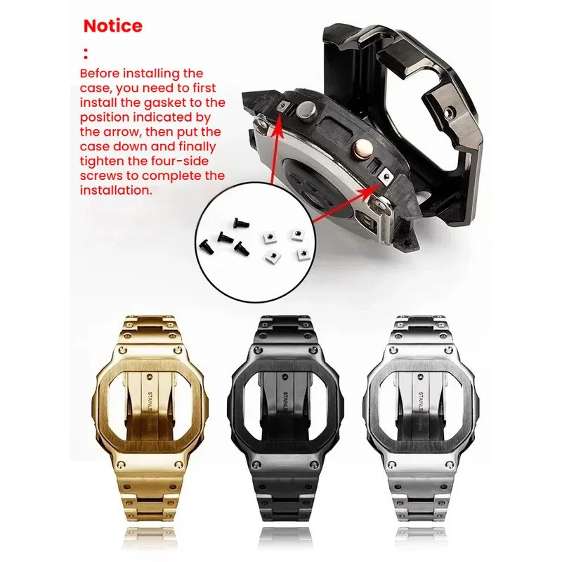 ใหม่สําหรับ Casio GSHOCK DW-H5600 dw-h5600mb นาฬิกาผู้ชาย Chain case สแตนเลสที่เป็นของแข็งสายนาฬิกาสร้อยข้อมือโลหะ bezel อุปกรณ์เสริม