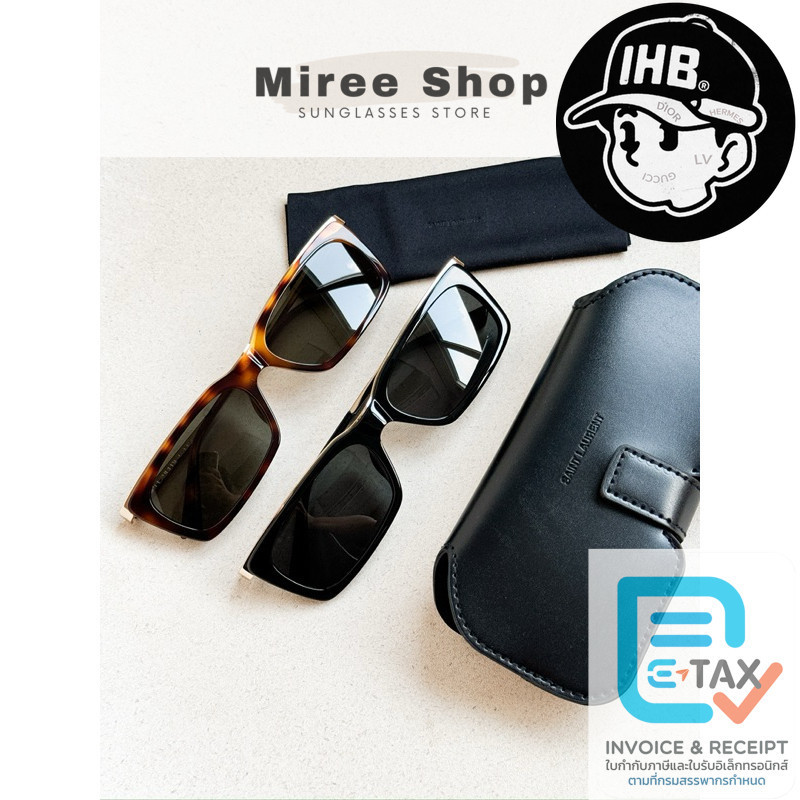 YSL SL766 กรอบดำ ขาทอง ดูดีมีสไตล์เรียบหรู ของแท้เท่านั้นค่า