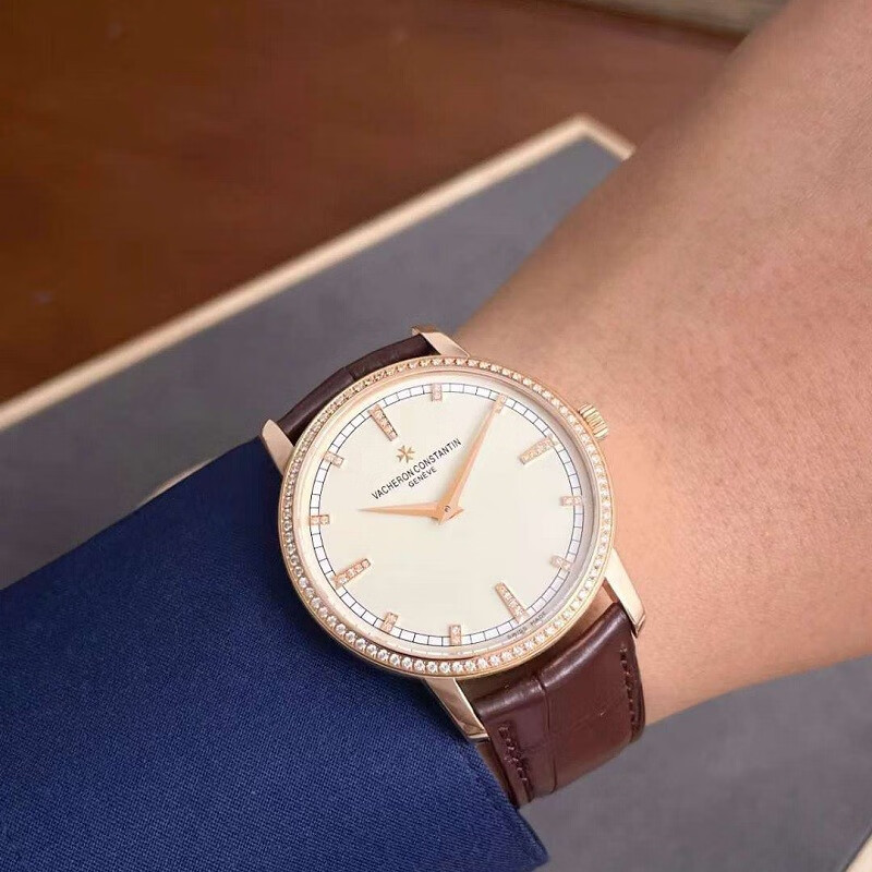 Heritage Series 38mm คู่มือเครื่องจักร 18K Gold Mens Business Official Suit Luxury VC Watch