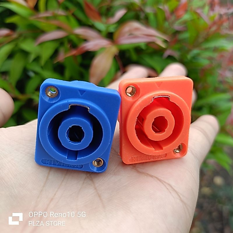 RIVIERA speakon Socket Blue/Orange Original Good Quality Riviera Spiral spikon Socket