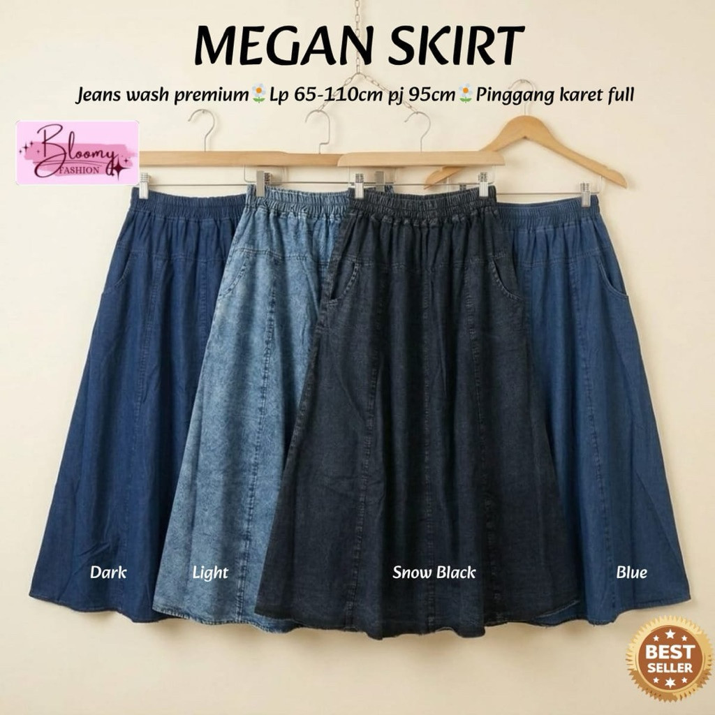 มีกลุ่มผู้ขายอีกครั้งสอบถามแอดมิน er elrumi Megan Skirt• Simple Wash Mayung Jeans Skirt alya store
