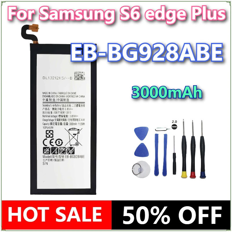 ยี่ห้อใหม่ EB-BG928ABE 3000mAh แบตเตอรี่โทรศัพท์สําหรับ Samsung S6 edge Plus SM-G9280 G928P G928F G9