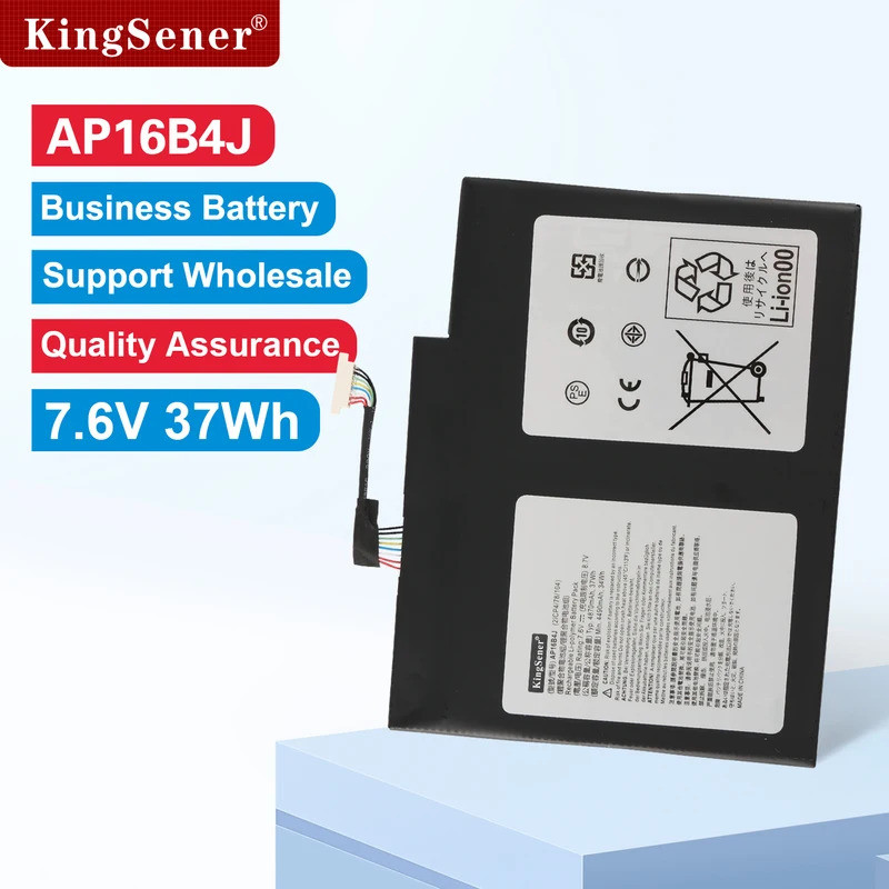 KingSener AP16B4J แบตเตอรี่แล็ปท็อปสําหรับ Acer Aspire Switch Alpha 12 SA5-27 แท็บเล็ต 7.6V 37WH AP1