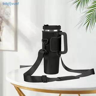 BDGF 40oz ขวดน้ํา Carrier กระเป๋าปรับสายคล้องไหล่ถ้วยแก้วแขนสีทึบขวดสําหรับเดินป่ากลางแจ้ง TH