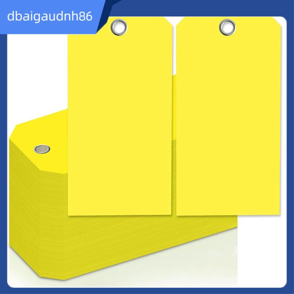 READY STOCK4 3/4In X 2 3/8In Neon Shipping Tags Blank Heavy Duty Hang Tags พร้อมเสริมหลุมเขียนแท็กกร